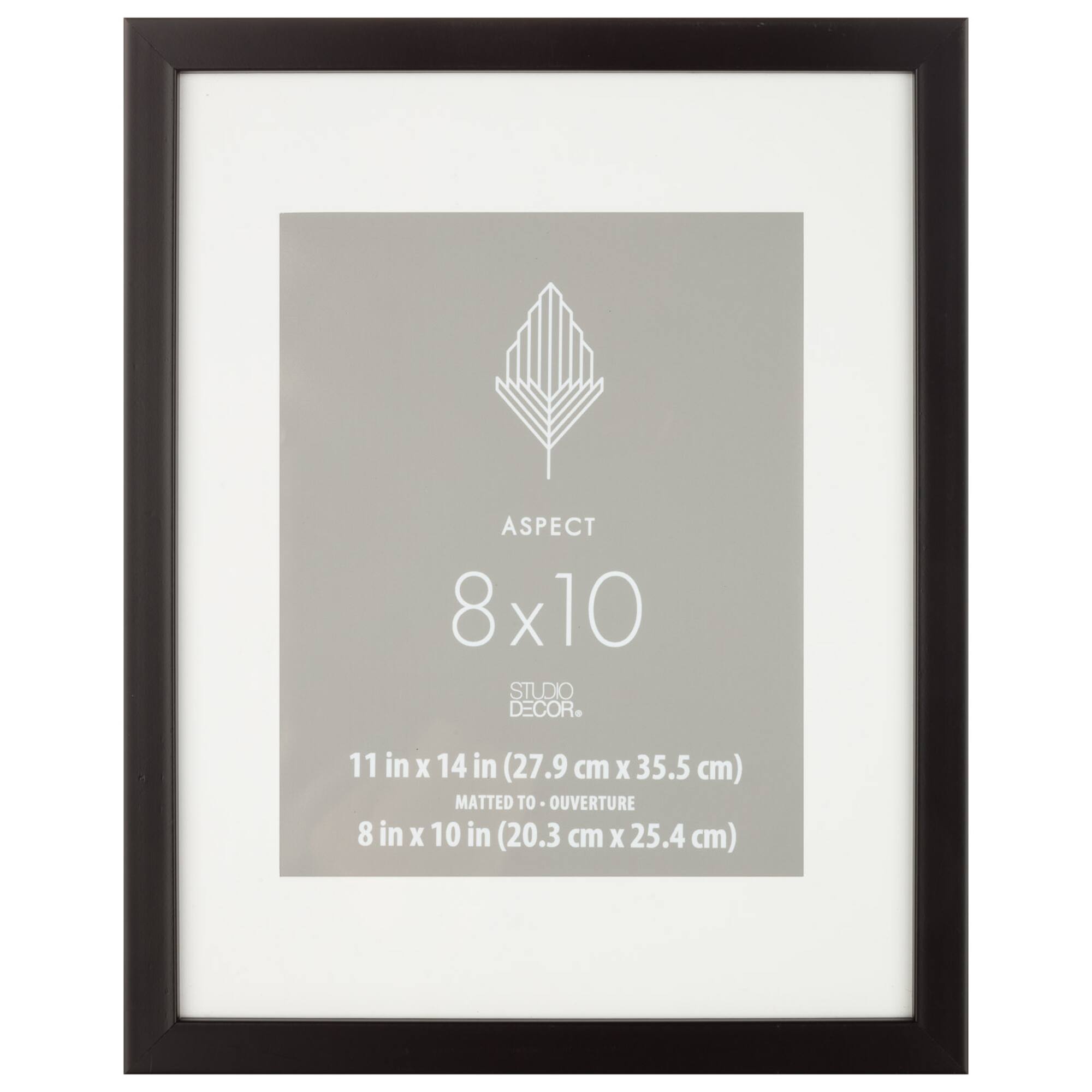 Aspect Black Frame with Mat by Studio Décor